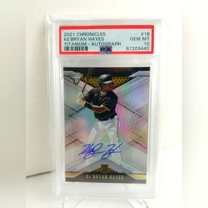 2021 Ke'Bryan Hayes RC Auto Panini Chronicles Titanium #18 - PSA 10 GEM MINT